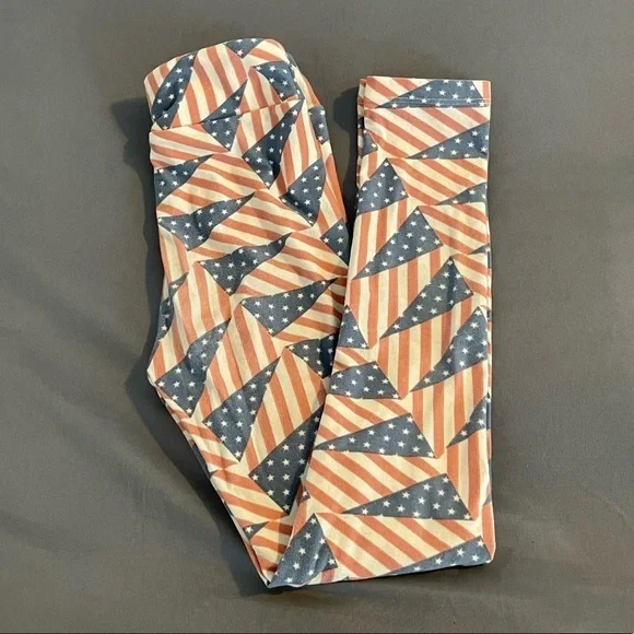 LuLaRoe Girls Patriotic Leggings - Picture 2 of 3